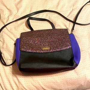 Glitter Purple Kate Spade crossbody purse